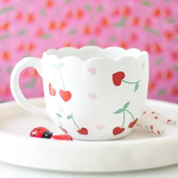 Tasse cerises coeurs