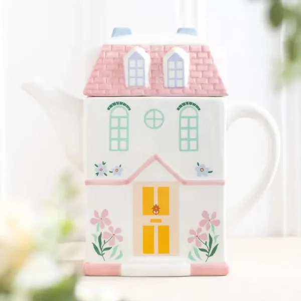 Théière maison pastel