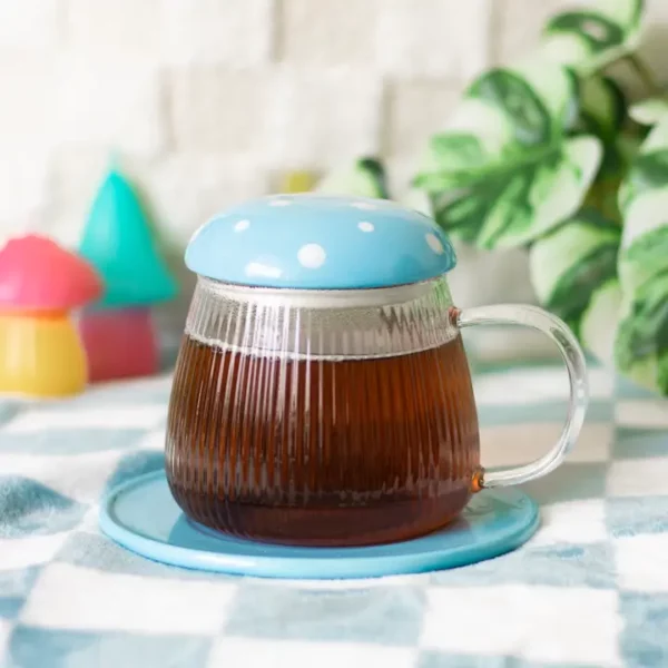 Tasse champignons bleu