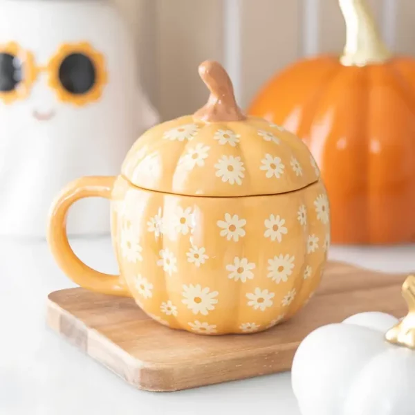 Tasse citrouille florale