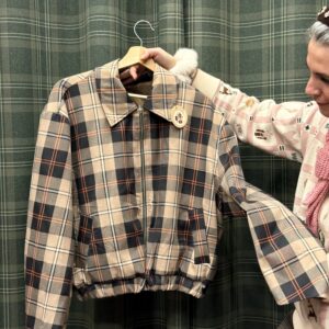 Veste Oxford beige marron