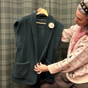 Veste sans manche sherpa vert sapin