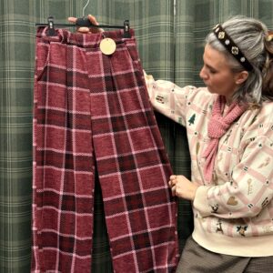 Pantalon Oxford rouge