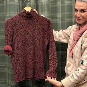 Col roulé Cambrige bordeaux